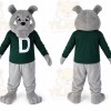 Grey Bulldog Mascot Costume