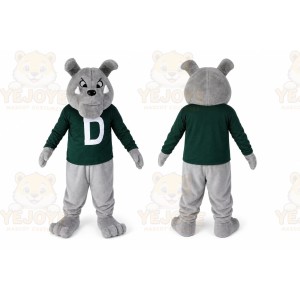 Grey Bulldog Mascot Costume