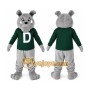 Grey Bulldog Mascot Costume