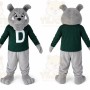 Grey Bulldog Mascot Costume