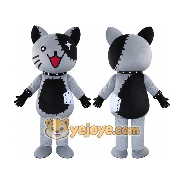 Grey Cat Mascot Costume