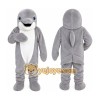 Grey Clever Dolphin Mascot Costume Adult Cartoon Character Grey Clever Dolphin Mascot Costume Adult Cartoon Character