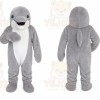 Grey Clever Dolphin Mascot Costume Adult Cartoon Character