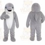 Grey Clever Dolphin Mascot Costume Adult Cartoon Character