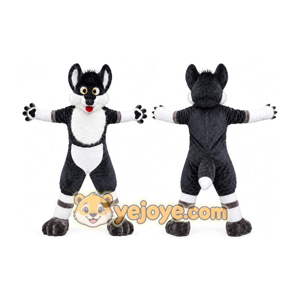Grey Dog Husky Dog Mascot Costume