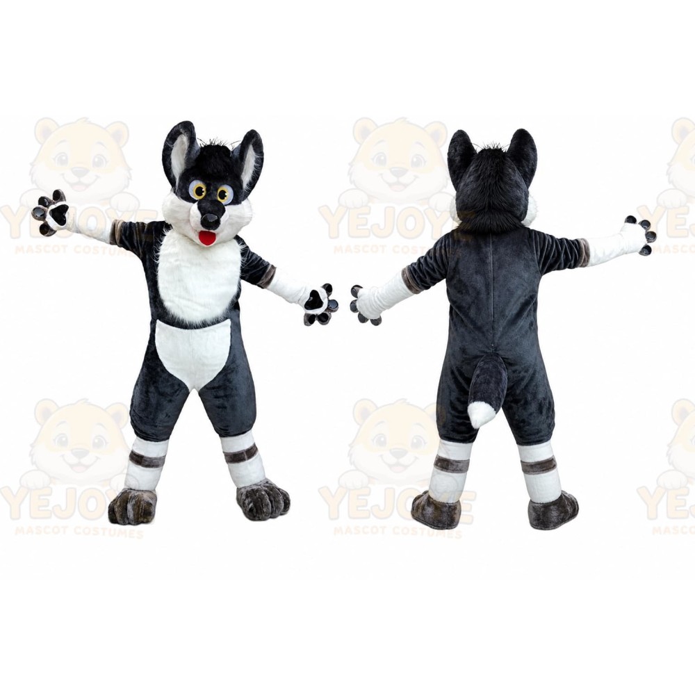 Grey Dog Husky Dog Mascot Costume