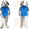 Grey Dog Mascot Costume for Adult