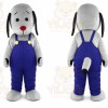 Grey Dog Mascot Costumes Blue Pants