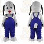 Grey Dog Mascot Costumes Blue Pants