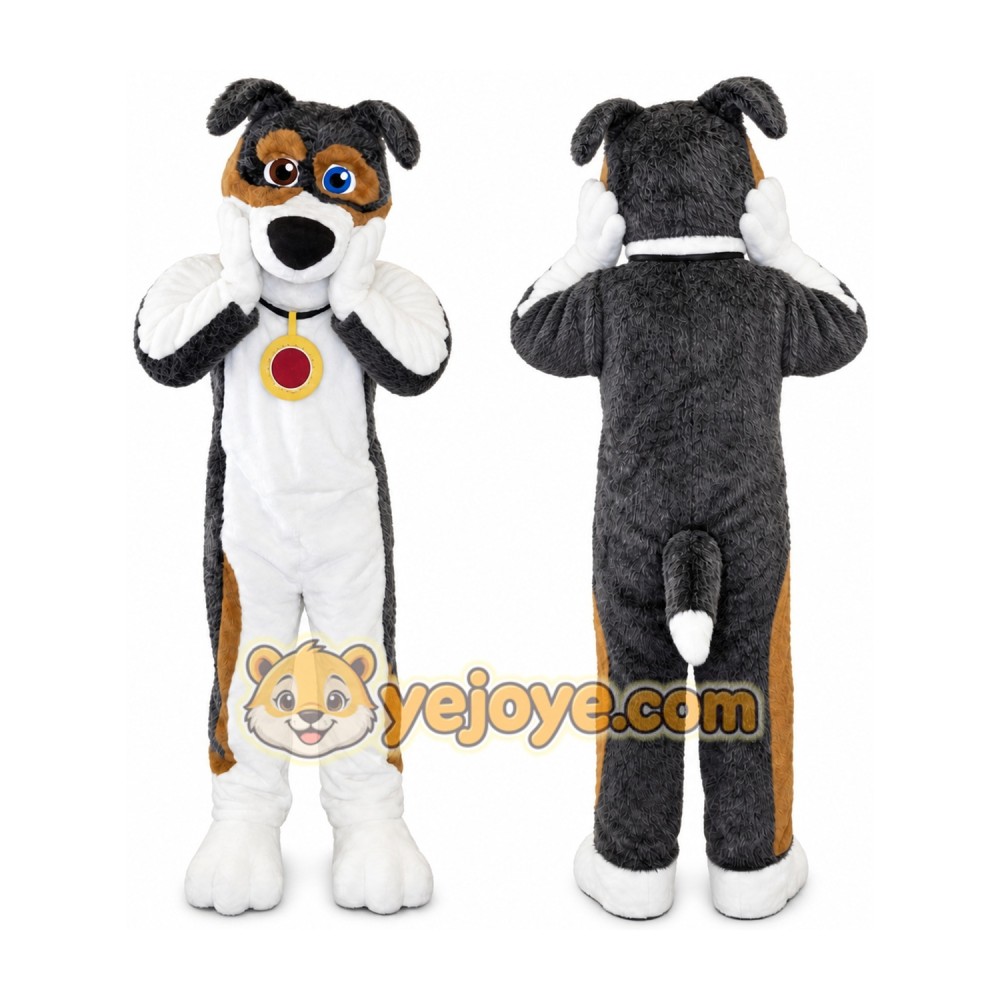 Grey Dog Skeeter Mascot Costume