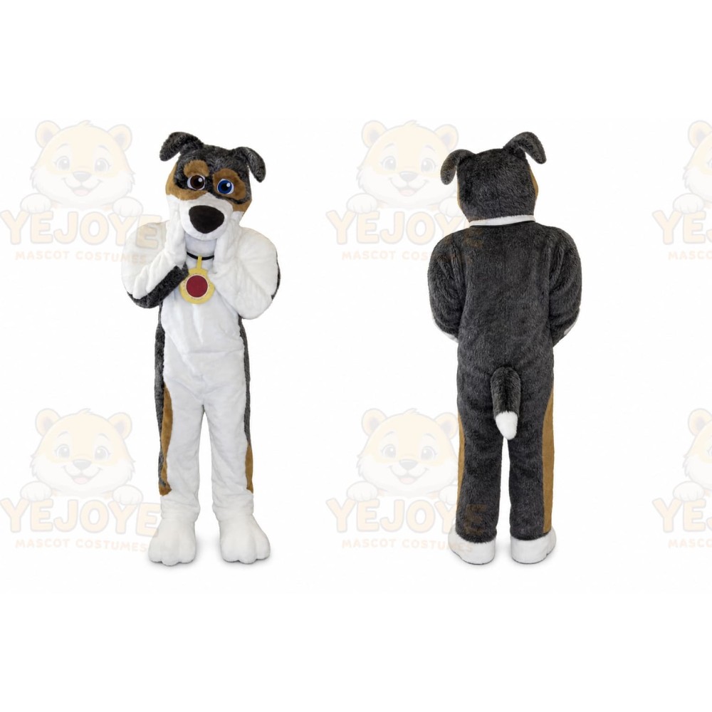 Grey Dog Skeeter Mascot Costume