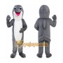 Grey Dolphin Mascot Costume