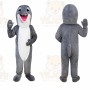 Grey Dolphin Mascot Costume