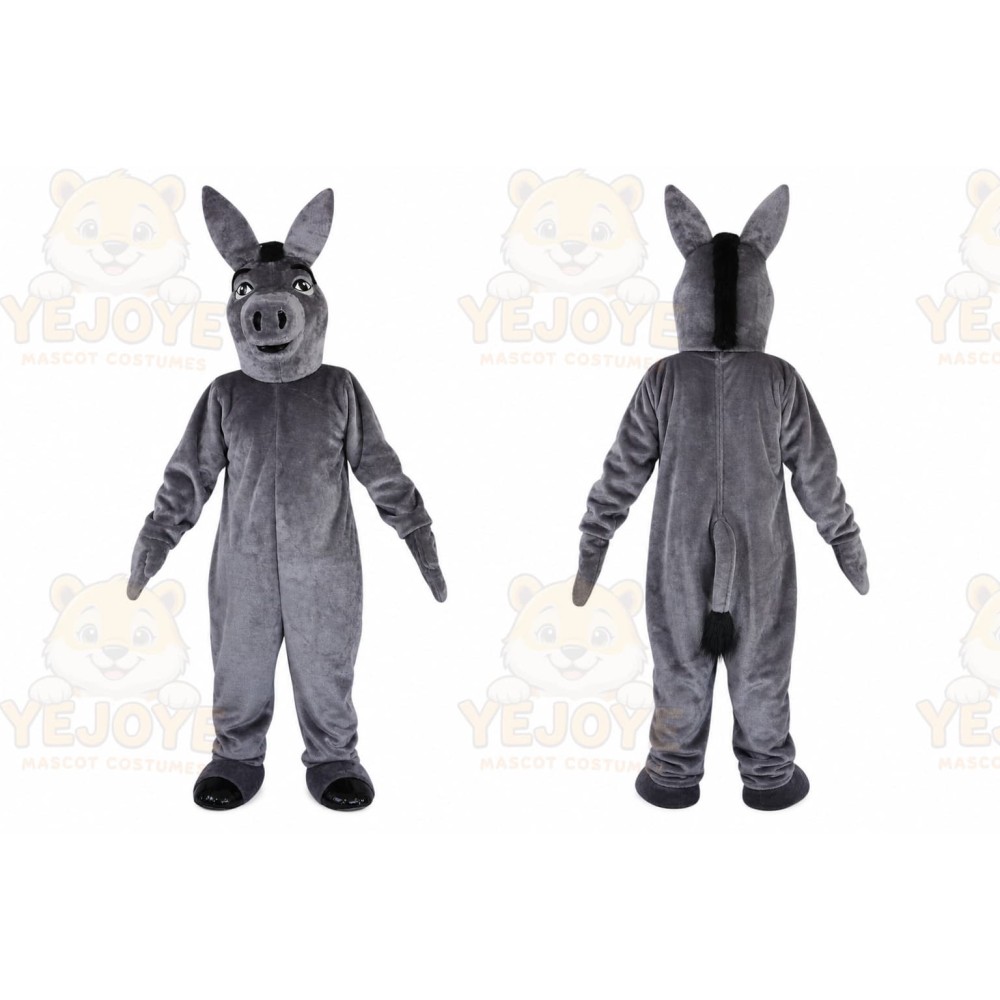 Grey Donkey Mascot Costume for Adult