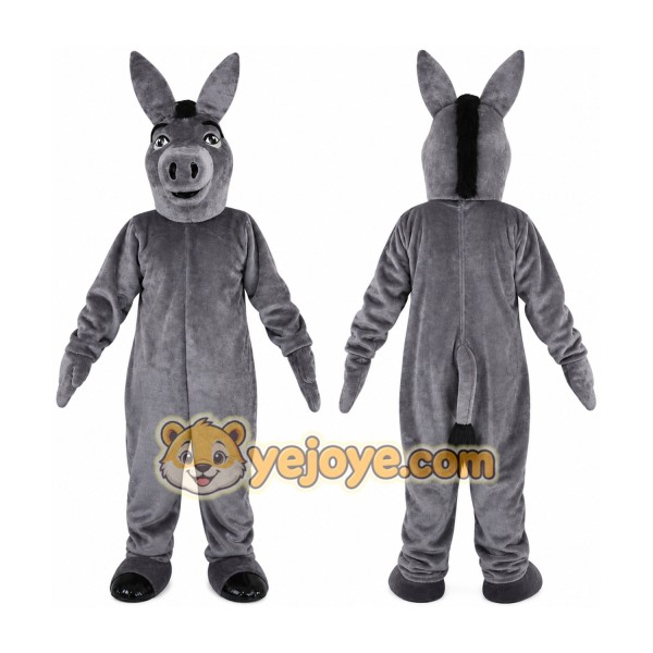 Grey Donkey Mascot Costume for Adult