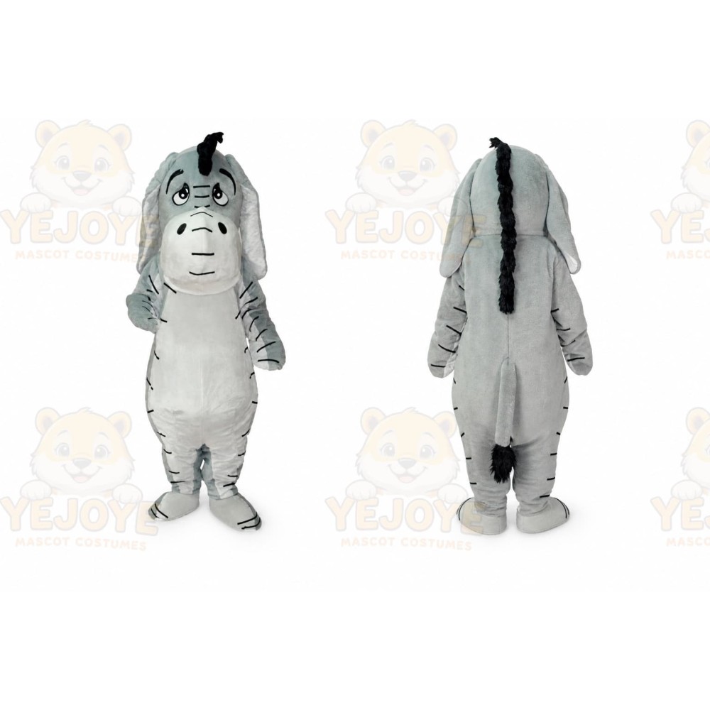 Grey Donkey Mascot Costume