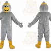 Grey Eagle Cartoon Mascot Costume