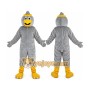Grey Eagle Cartoon Mascot Costume