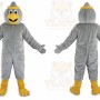 Grey Eagle Cartoon Mascot Costume