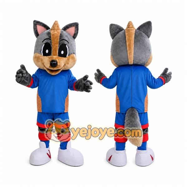 Grey Fox Costume Cosplay Outfits Adult Cartoon Mascot Costume