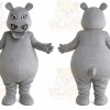 Grey Hippo Cartoon Outfit Carnival Mascot Costume