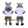 Grey Hippo Mascot Costume for Adult Grey Hippo Mascot Costume for Adult