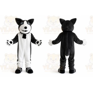 Grey Husky Mascot Costume