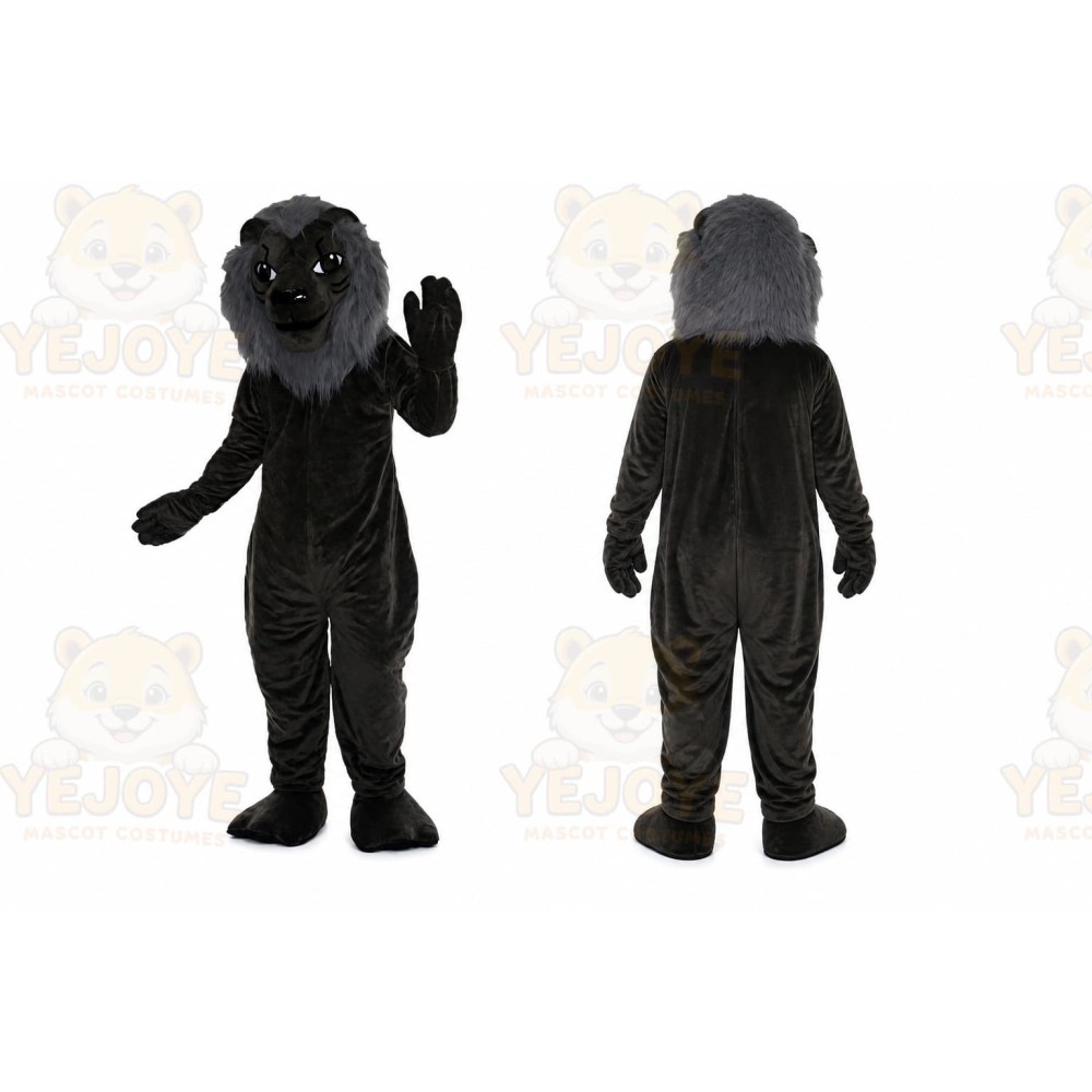 Grey Lion Mascot Costume