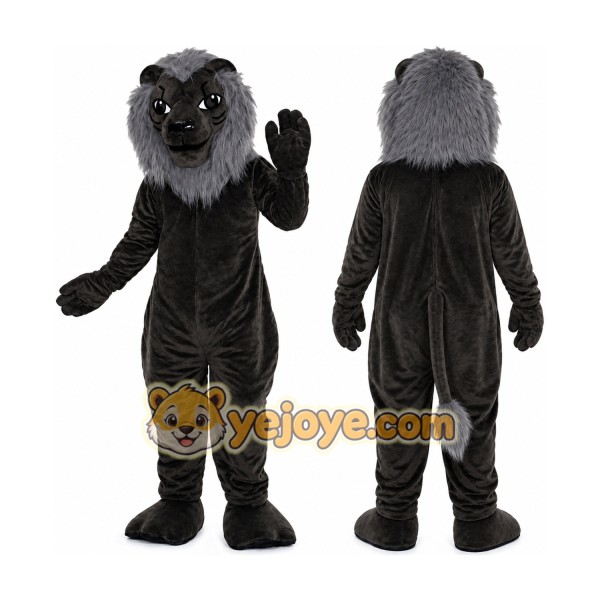 Grey Lion Mascot Costume
