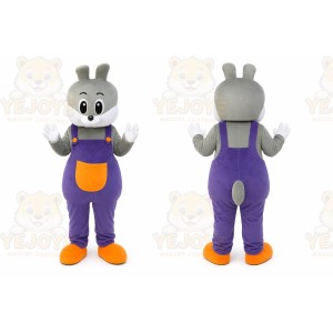 Grey Rabbit Bunny Fancy Cartoon Mascot Costume