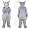 Grey Rhinocero Mascot Costume for Adult