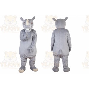 Grey Rhinocero Mascot Costume for Adult