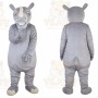 Grey Rhinocero Mascot Costume for Adult
