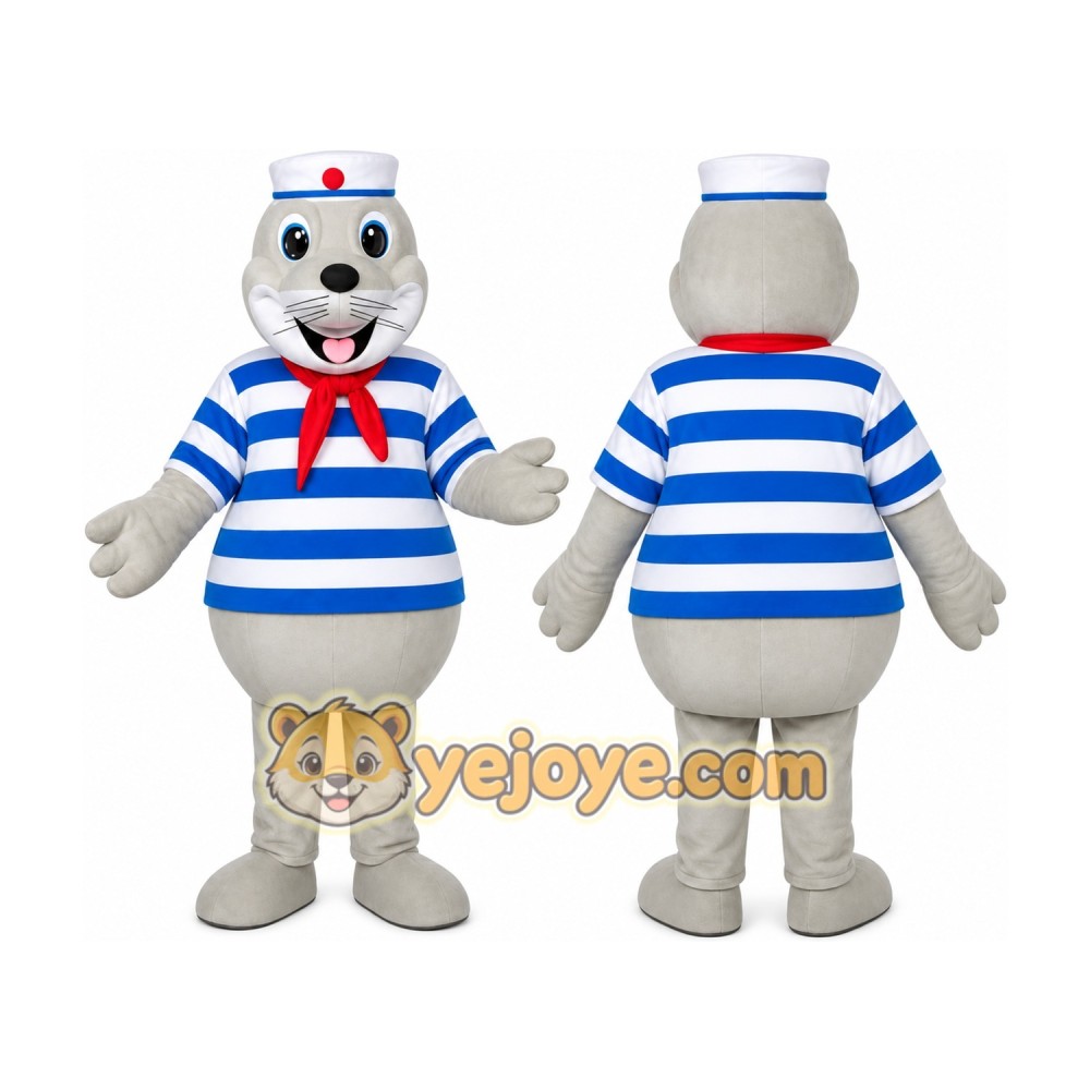 Grey Sea Lion Mascot Costume Grey Sea Lion Mascot Costume
