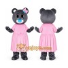 Grey Teddy Bear Mascot Costume with Pink Dress Grey Teddy Bear Mascot Costume with Pink Dress
