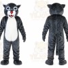 Grey Tiger Wildcat Cartoon Mascot Costume