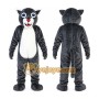 Grey Tiger Wildcat Cartoon Mascot Costume
