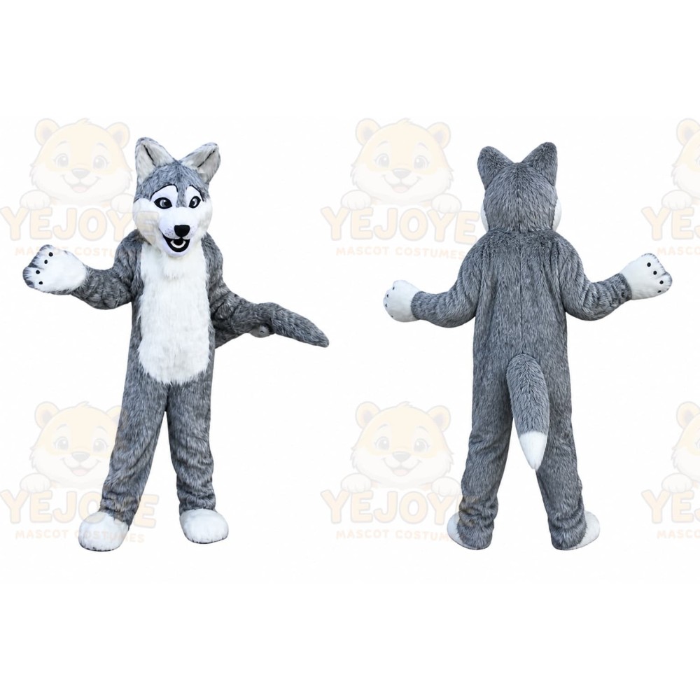 Grey Wolf Mascot Costume for Adult