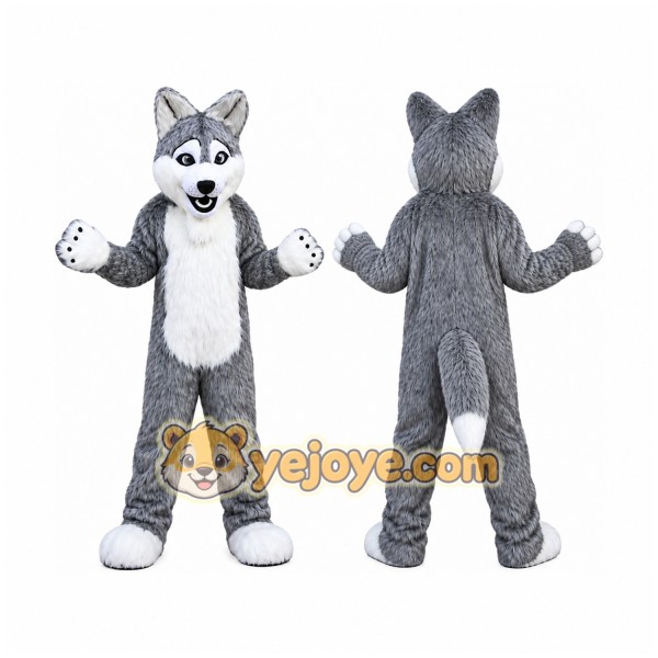 Grey Wolf Mascot Costume for Adult