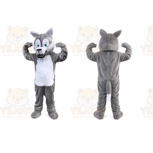 Grey Wolf Timberjack Mascot Costume