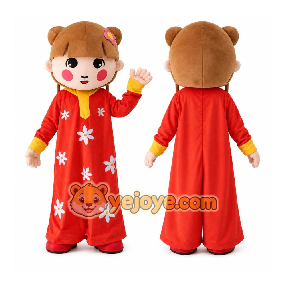 Arab Girl Mascot Costume Red Dress Girl Costumes Arab Girl Mascot Costume Red Dress Girl Costumes