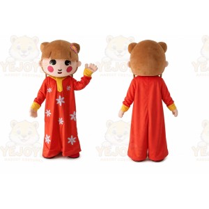 Arab Girl Mascot Costume Red Dress Girl Costumes