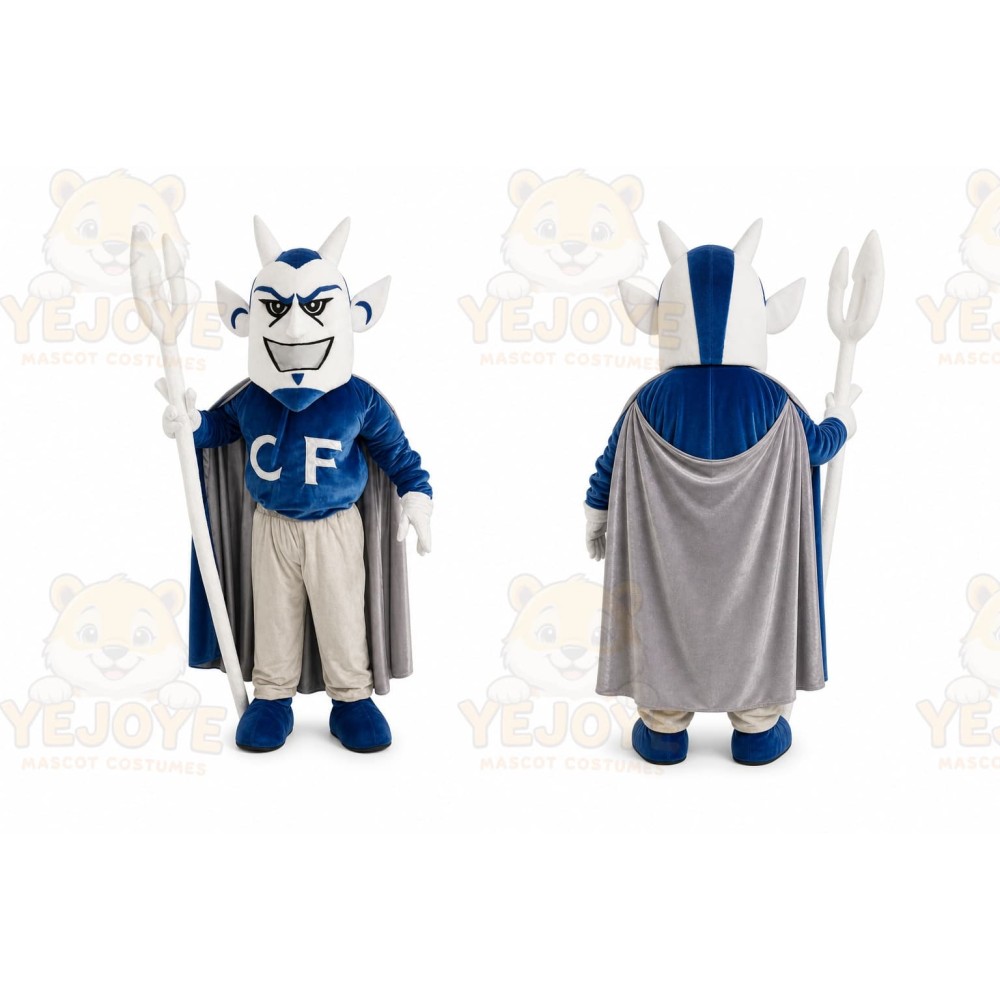 Halloween Blue Devil Mascot Costume