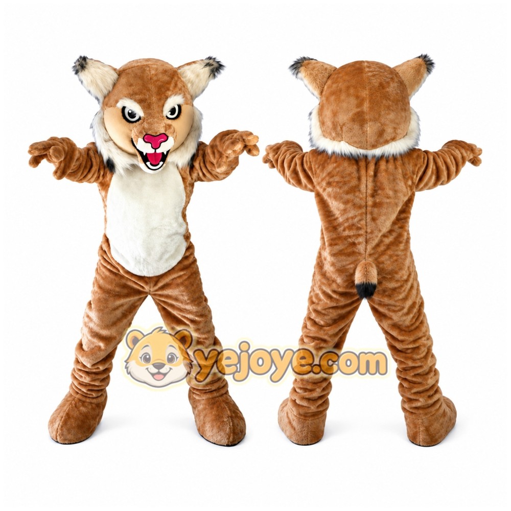 Halloween Brown Tiger Cat Mascot Costume