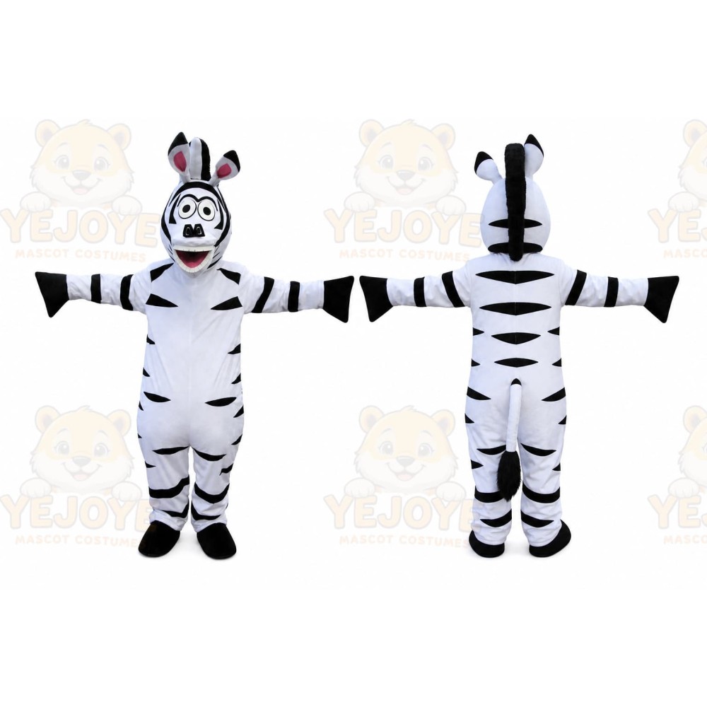Halloween Cartoon Zebra Mascot Costume