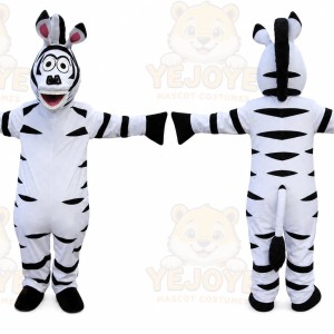 Halloween Cartoon Zebra Mascot Costume