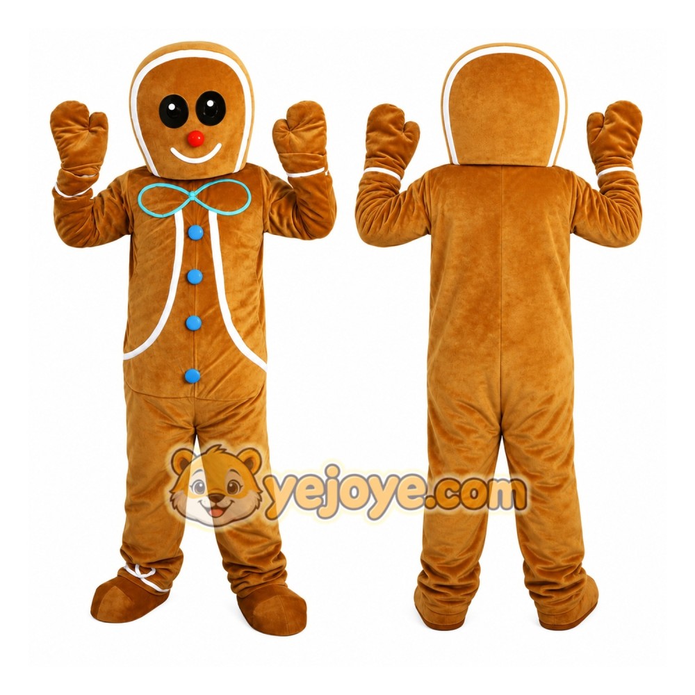 Gingerbread Man Mascot Costume