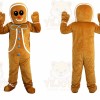 Halloween Gingerbread Man Cock Cartoon Mascot Costume