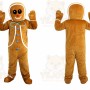 Halloween Gingerbread Man Cock Cartoon Mascot Costume