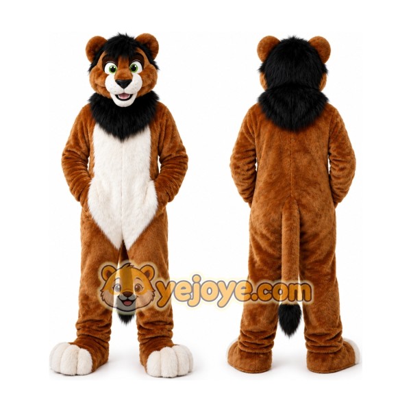 Brown Lion Mascot Costume